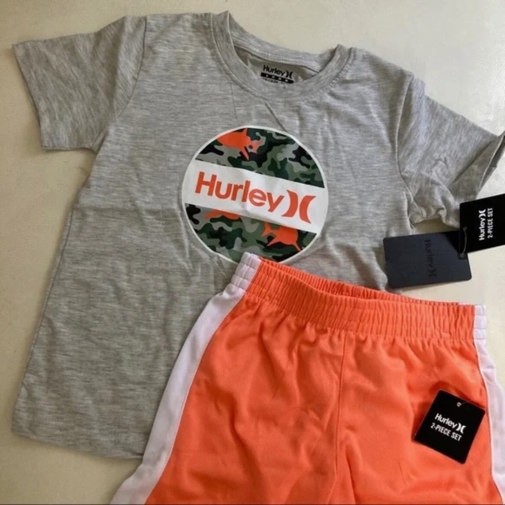 Hurley Camouflage Orange Shorts top set super cool 5110 - Picture 4 of 9